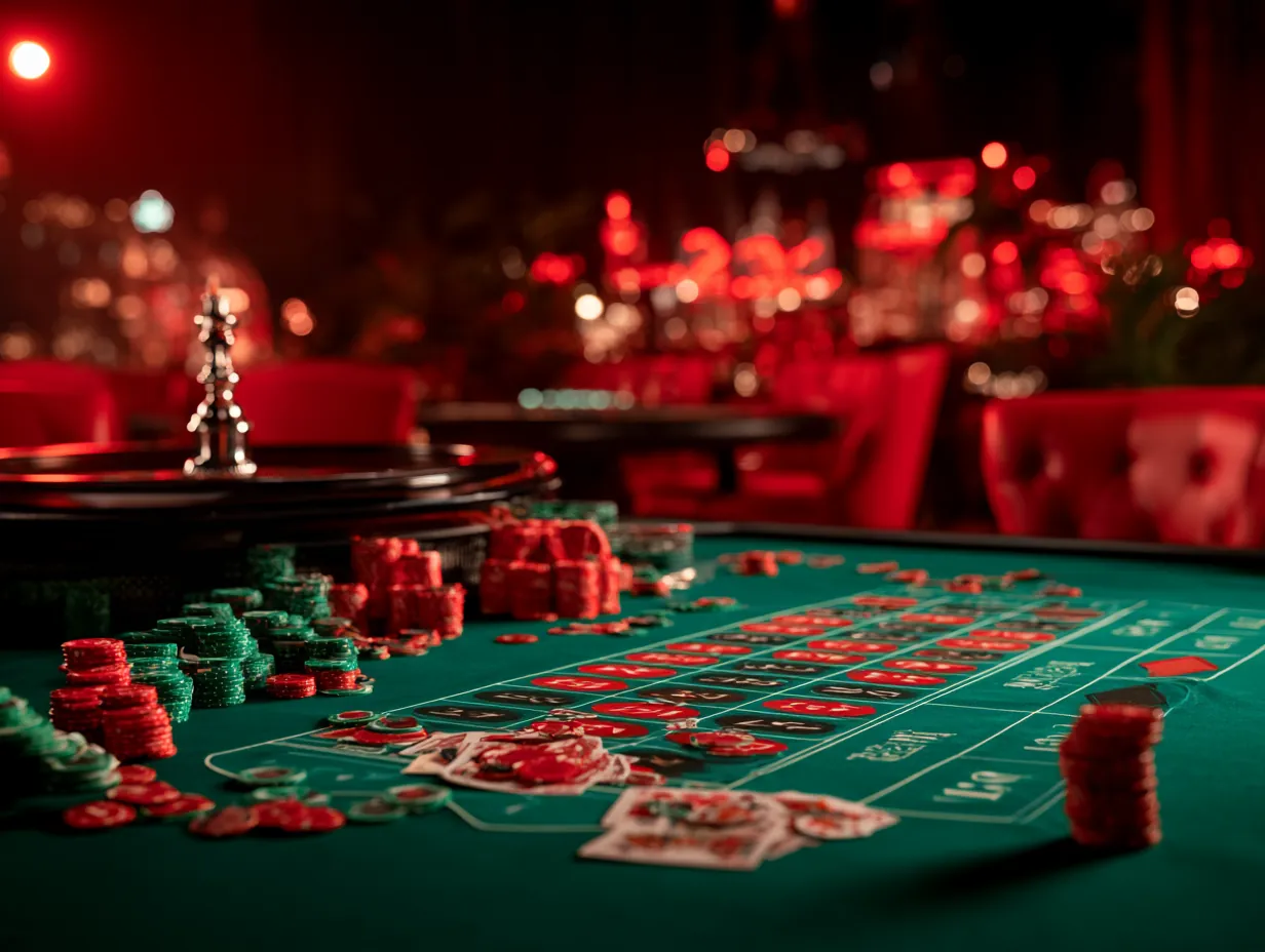 Mesa de ruleta para una noche tranquila